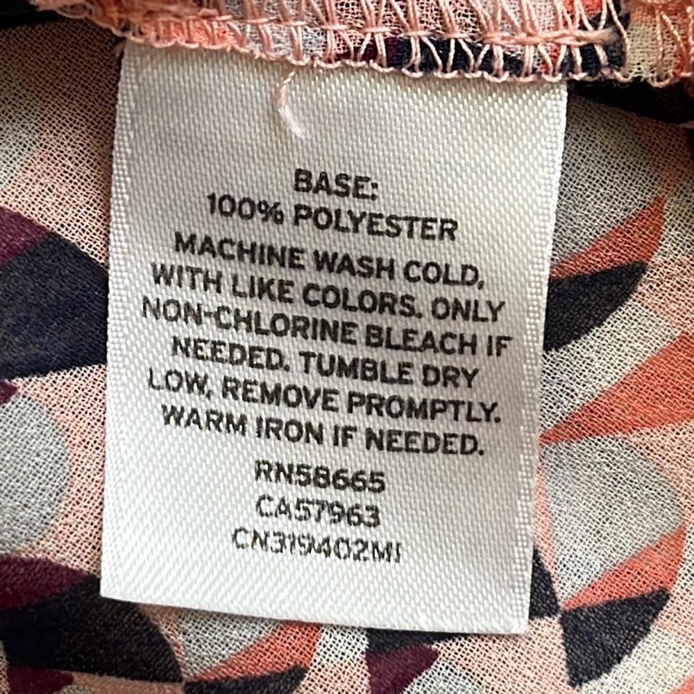 Caslon Sheer Pink Patterned Blouse - image 8